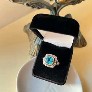 18K Yellow Gold | Sterling Silver | Cushion Cut London Blue Topaz